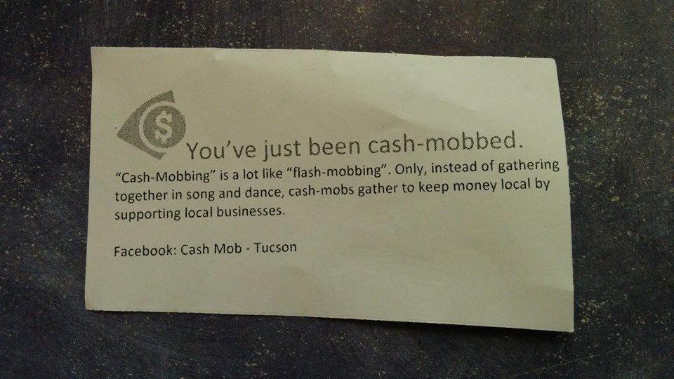 Cash mob movement aims to infuse Tucson businesses with money, support